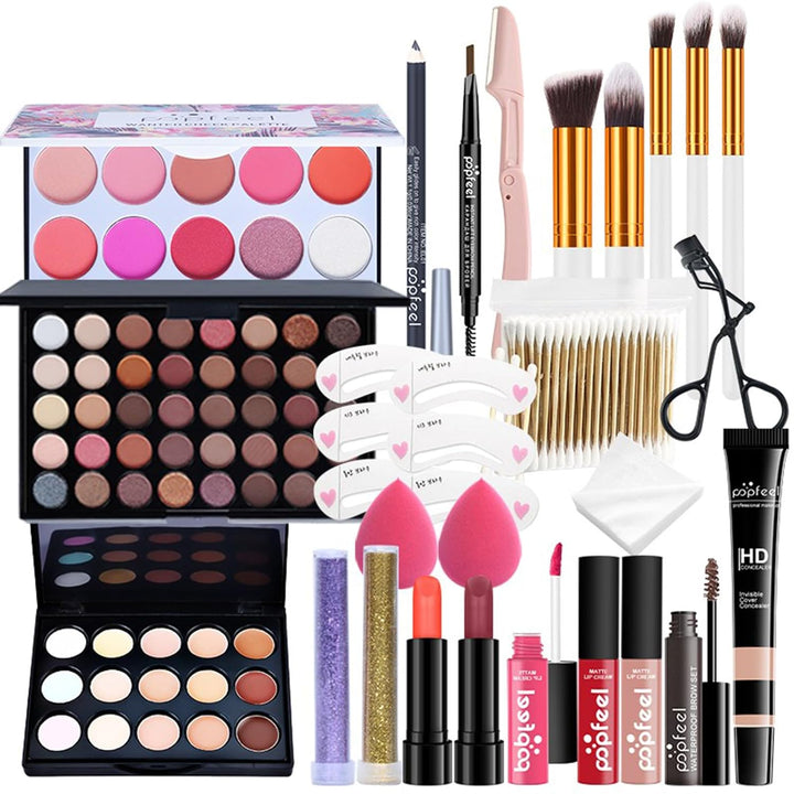 FantasyDay Multifunktions Exquisite Kosmetik Geschenkset Make-up Schmink Kit für Gesicht, Augen und