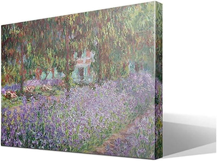 cuadrosfamosos.es Bild Leinwand Lilien im Garten von Monet von Oscar Claude Monet - 55 cm x 75 cm, 5