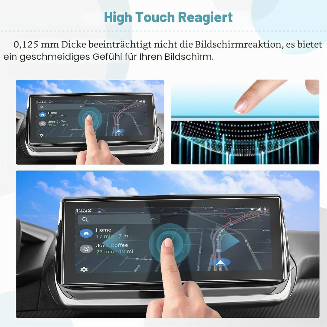 CDEFG [2 Stück] Peugeot 208 E-208 2008 E-2008 2020-2022 2023 Auto Navigation Schutzfolie 4H Kratzfes