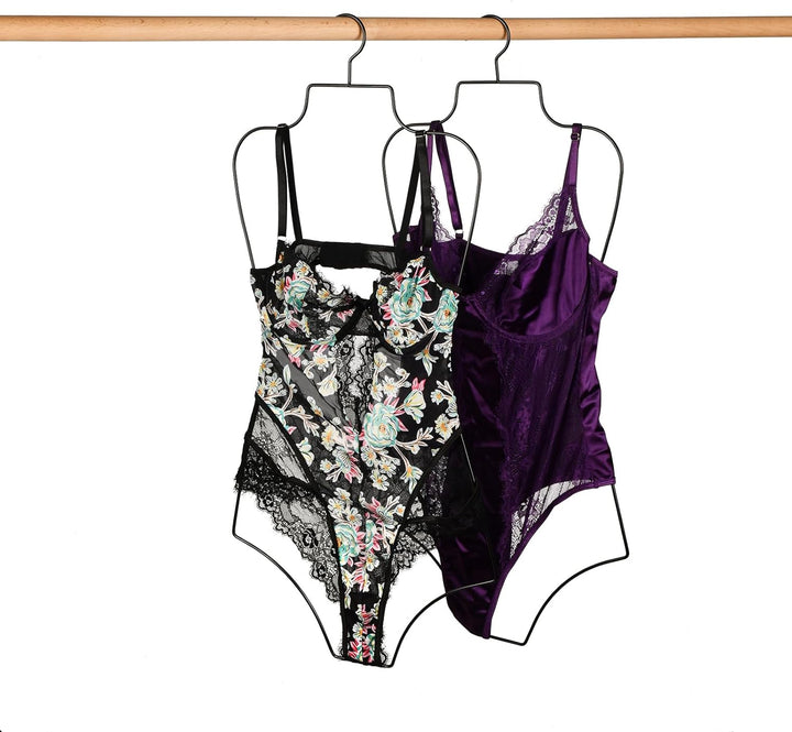 Bikini Badeanzug Aufhänger Draht Körperform Display Unterwäsche hänger 10 PCS (Schwarz), Schwarz