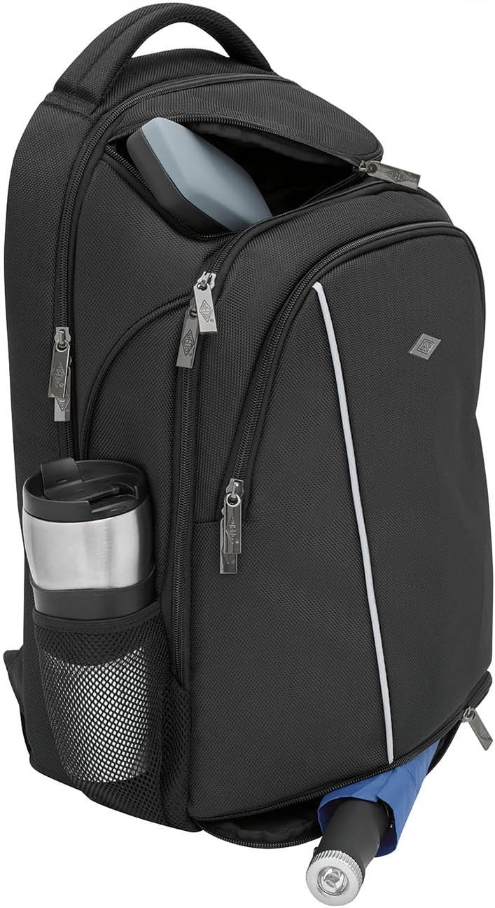 Wedo 597601 Business Rucksack mit Komfortausstattung, Schutzfächer für Notebooks bis 15,6 Zoll &amp; Tab