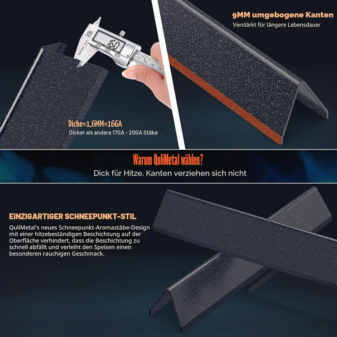 38,9 cm Aromaschienen für Weber Spirit 300 und GS4 Spirit II 300 Serie, passend für Spirit E/S310 E/