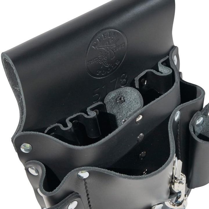 Pocket Tool Pouch, Leather, Tunnel Loop Belt Connection, Black