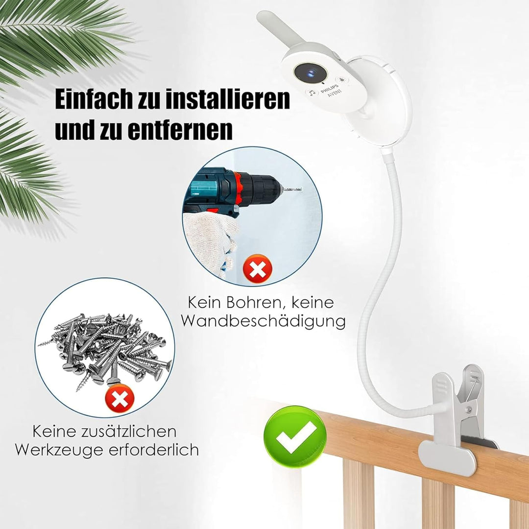 Babyphone Halterung für Philips Avent Baby Monitor SCD843/26, SCD833/26, SCD630/26, Geeignet für Tis