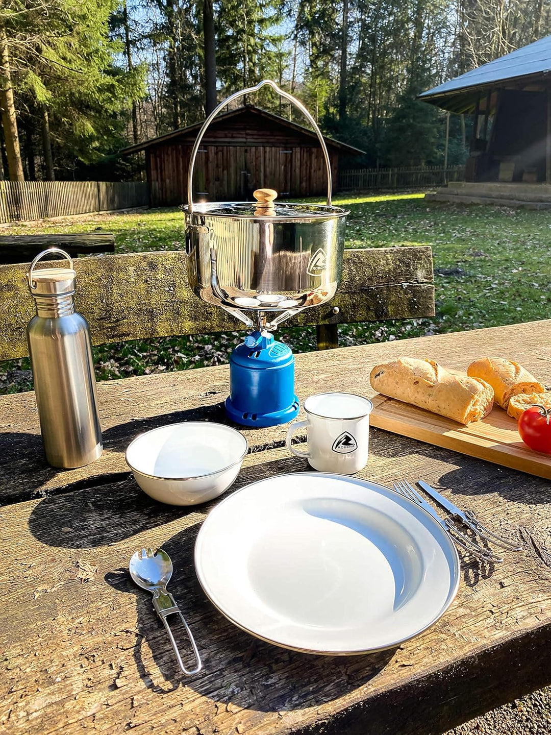 Robens Ottawa 4 L Camping Topf Edelstahl mit Deckel - Camping Kochgeschirr