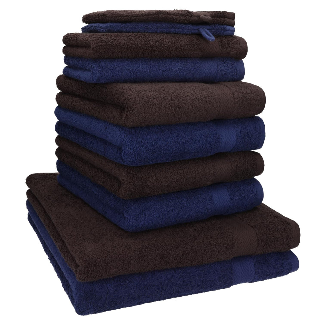 Betz 10-TLG. Handtuch-Set Premium 100% Baumwolle 2 Duschtücher 4 Handtücher 2 Gästetücher 2 Waschhan