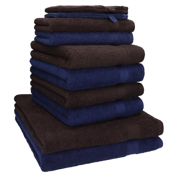 Betz 10-TLG. Handtuch-Set Premium 100% Baumwolle 2 Duschtücher 4 Handtücher 2 Gästetücher 2 Waschhan