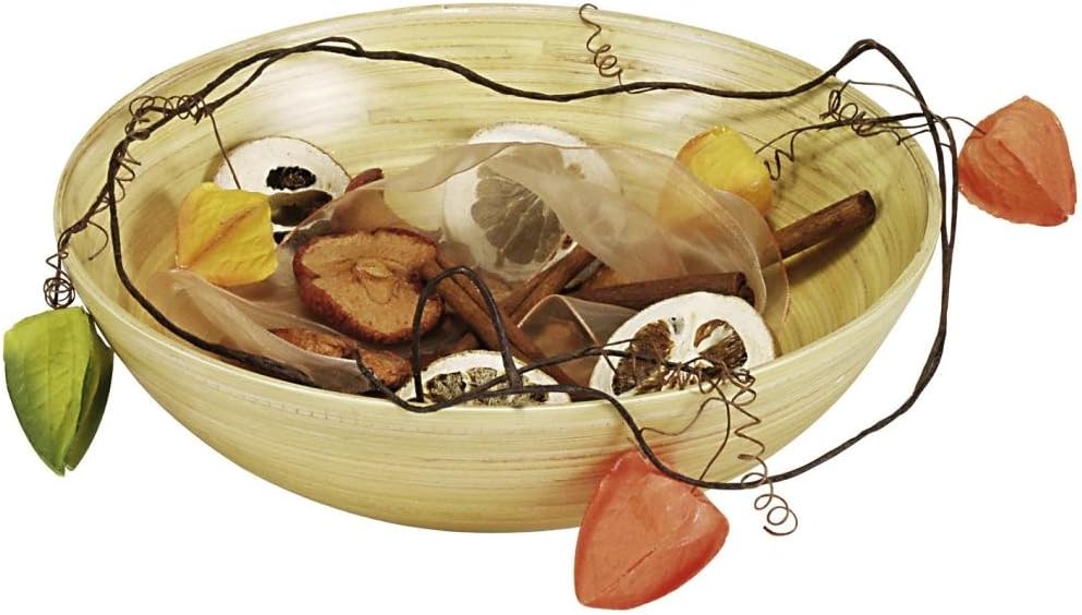Kesper Obst-und Gebäckschale, Holzschale, Servierschale, aus Bambus, Höhe: 80 mm, Durchmesser: 250 m