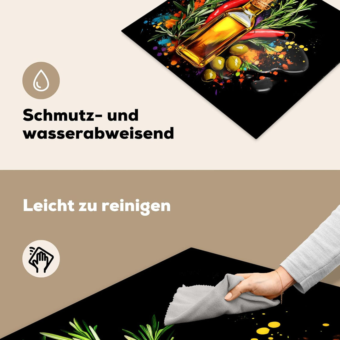 Herdabdeckplatte 59x52 cm Einteilig Ceranfeld Abdeckplatte für Induktionsschutz Ceranfeldabdeckung V