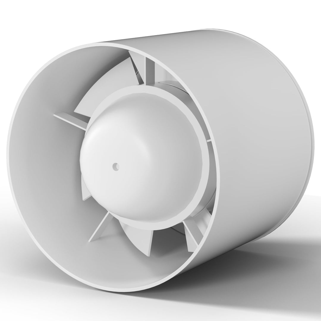 EINTTAX 150mm Rohrventilator,Inline-Abluftventilator,Leise Rohrlüfter 320m³/h,Kanalventilator Für Ba