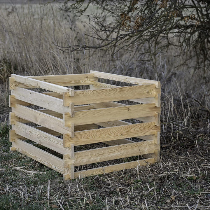 Holzkomposter Lärche 100x100xH100 cm mit Holz-Stecksystem Komposter Komposte Steckkomposter Komposts