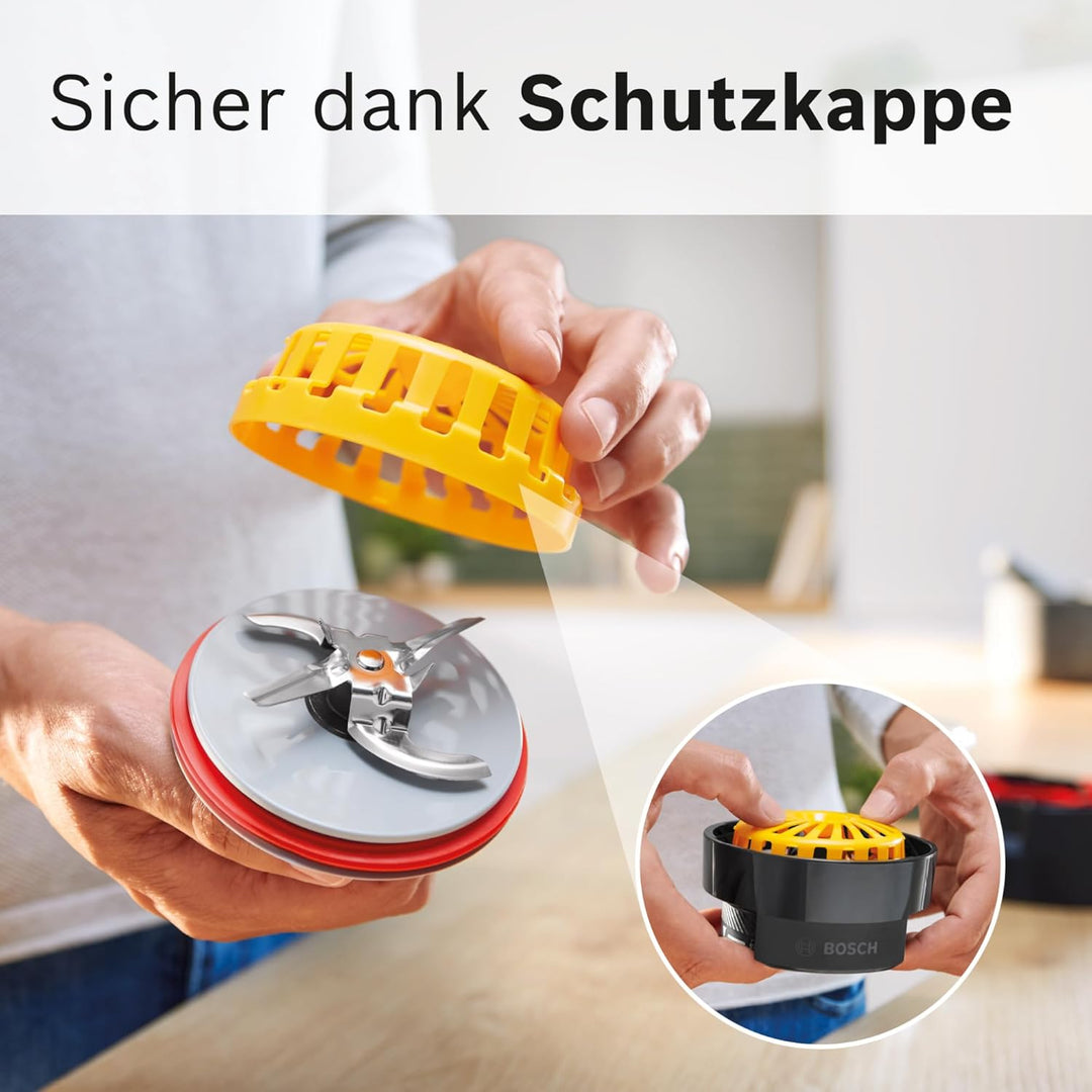 Bosch Zerkleinerer Set MUZS68CG, Zubehör passend für Küchenmaschine Serie 6, Serie 8, OptiMUM, Zerkl