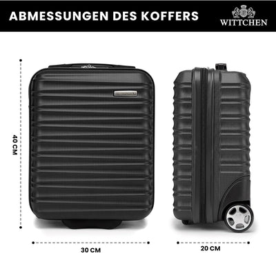 WITTCHEN Reisekoffer Kleinkoffer Kabinengepäck Rollkoffer Hartschale aus ABS mit 2 Standard-Rollen Z