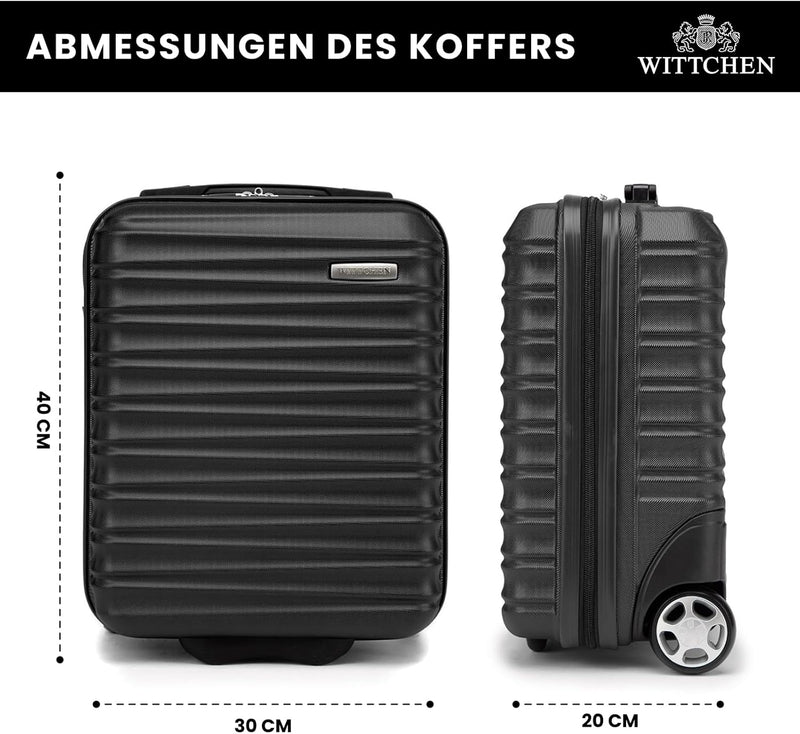 WITTCHEN Reisekoffer Kleinkoffer Kabinengepäck Rollkoffer Hartschale aus ABS mit 2 Standard-Rollen Z