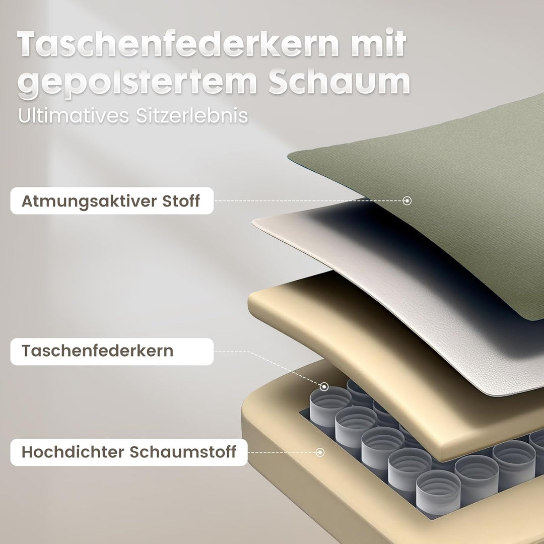 GTPLAYER Gaming Stuhl Bürostuhl Ergonomisch Gaming Sessel mit Kopfstütze und Cloud-Lendenkissen, Gep