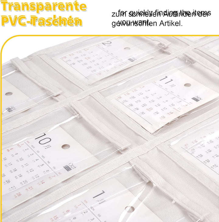 36 Klare Taschen Aufbewahrungstasche Für Klassenzimmer, Handy Organizer Klassenzimmer, Handygarage S