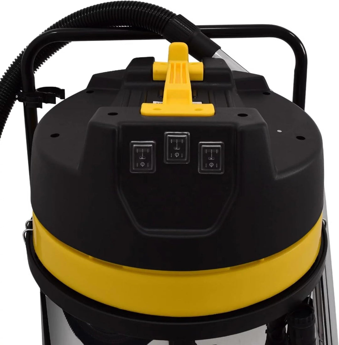 Syntrox Germany Industriesauger Samaka XL Edelstahl, 3 Saugturbinen, Grossraumsauger, Leistungsstark