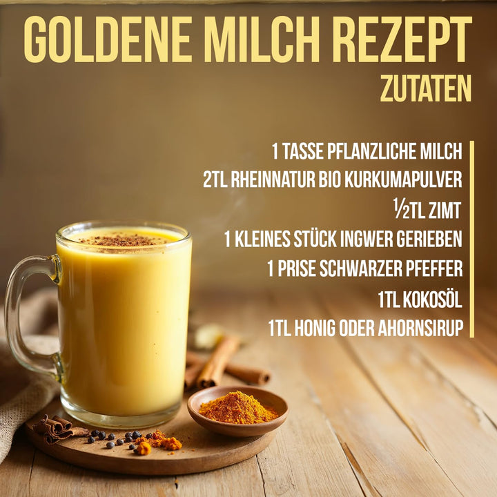 RheinNatur Bio Kurkuma Pulver 500 g - 100% fein gemahlene Kurkumawurzel