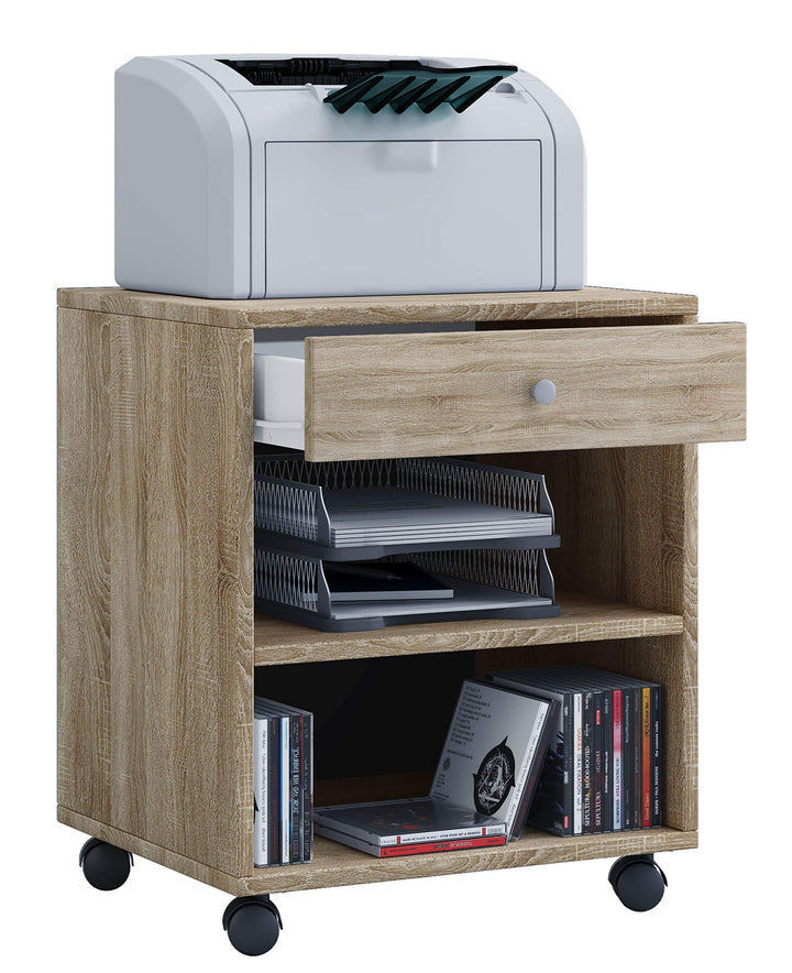 VCM Rollcontainer | Beistellcontainer mit Zwei offenen Fächern | Masse ca. H. 54 x B. 45 x T. 38 cm