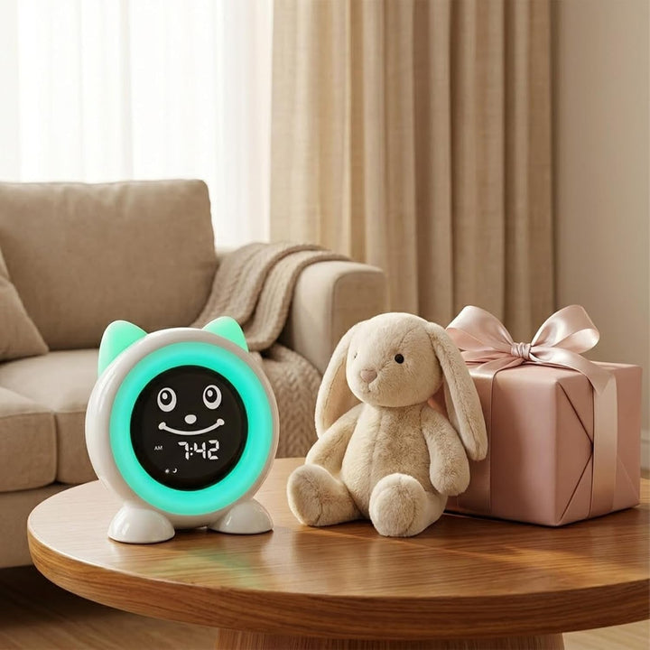 FiveHome Wecker Kinder-Schlaftrainer Kinder Kinderwecker Digital Lichtwecker mit 11 Farben Nachtlich
