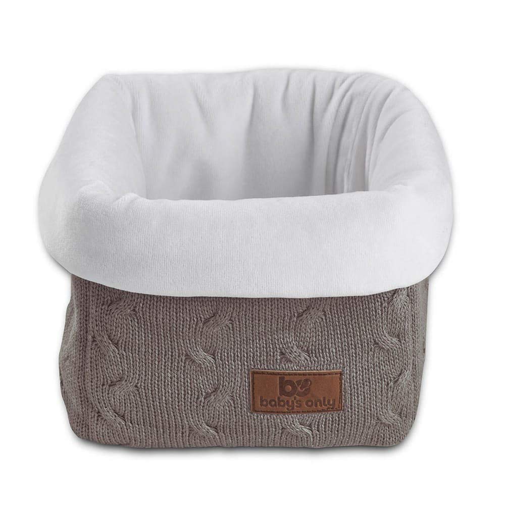 BO Baby's Only - Körbchen Cable - Wickeltisch Organizer - Gestrickte Aufbewahrungsbox für Kinderzimm