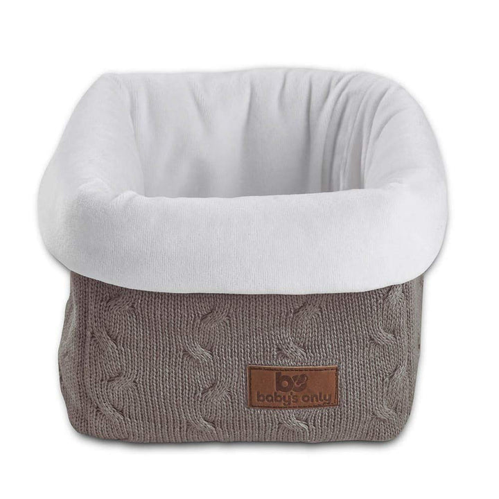 BO Baby's Only - Körbchen Cable - Wickeltisch Organizer - Gestrickte Aufbewahrungsbox für Kinderzimm