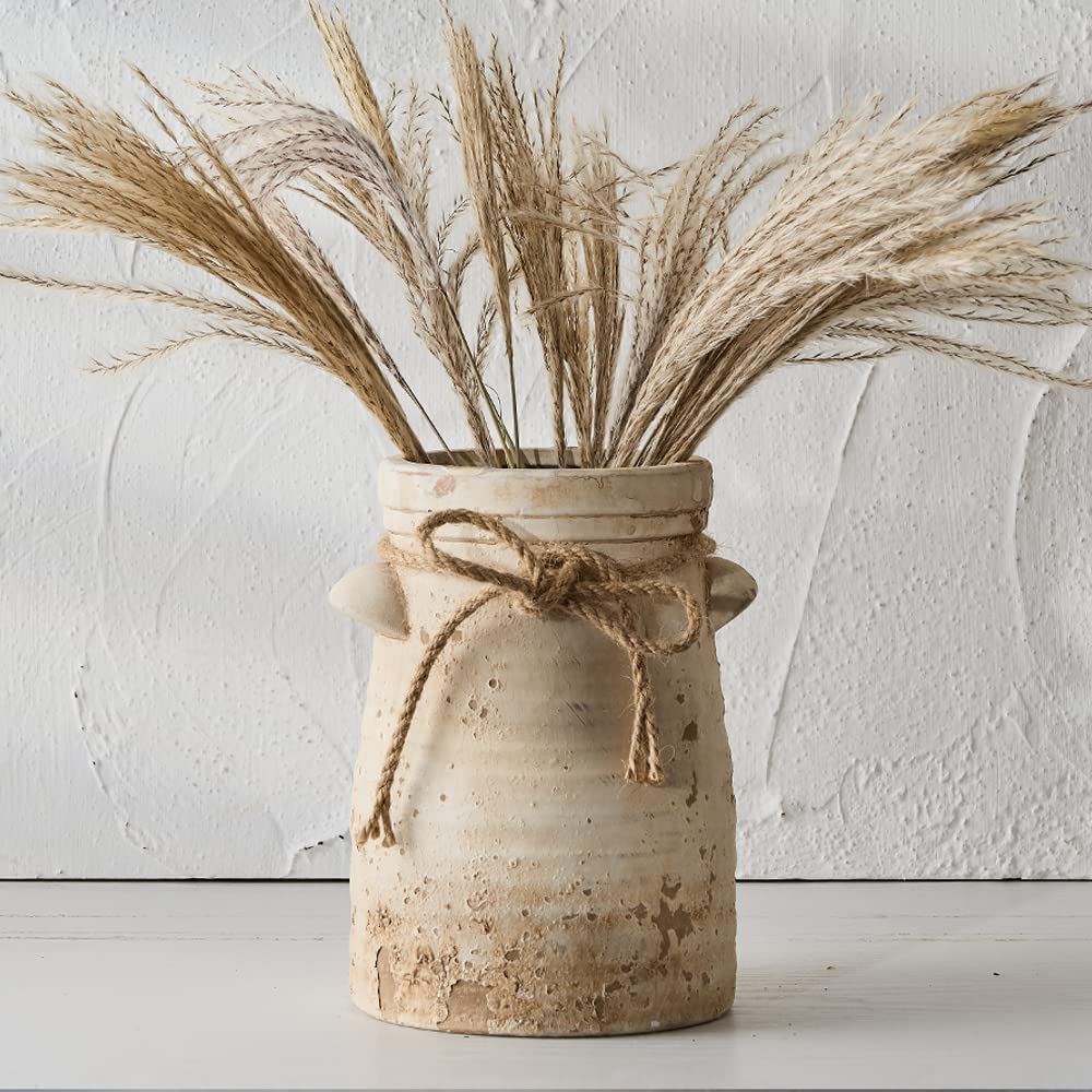 Dekorative Blumenvase aus Keramik, 20,3 cm, rustikale Keramik, dekorative Blumenvase für Heimdekorat