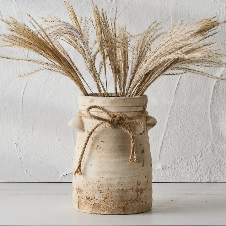 Dekorative Blumenvase aus Keramik, 20,3 cm, rustikale Keramik, dekorative Blumenvase für Heimdekorat