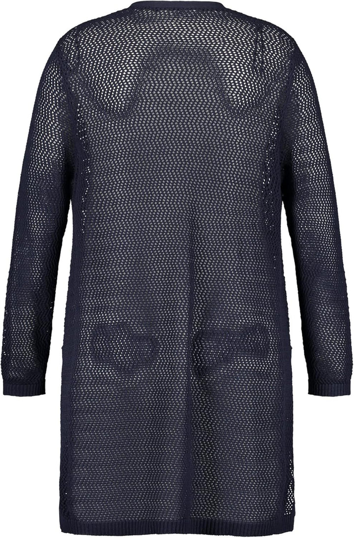 Samoon Damen Jacke Strick 50 Blue Berry, 50 Blue Berry
