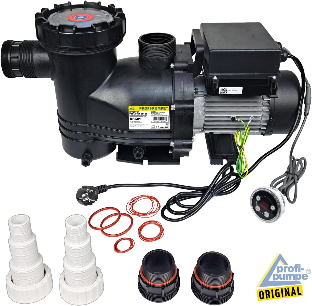 Schwimmbadpumpe 550W Inverter Poolpumpe - Filterpumpe Schwimmbad/Swimmingpool, energiesparsam zuverl