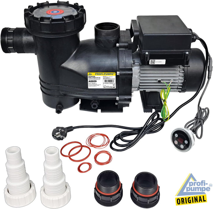 Schwimmbadpumpe 550W Inverter Poolpumpe - Filterpumpe Schwimmbad/Swimmingpool, energiesparsam zuverl