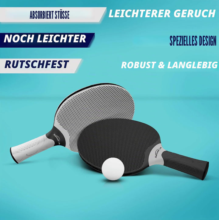 Senston Tischtennisschläger Set, professionelle Tischtennisschläger mit 3 Bällen, Ping Pong Paddel S