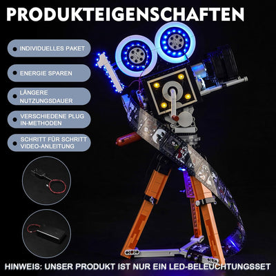 Version mit Lichtsteuerung Licht-Kit für Lego Lego Kamera – Hommage an Walt Disney (Nicht Lego), Led