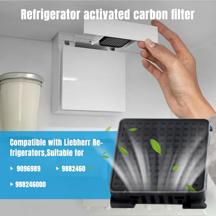 4 Stück Aktivkohlefilter passend für Liebherr-Kühlschränke 9096989 9882460 988246000, Fresh Air Filt