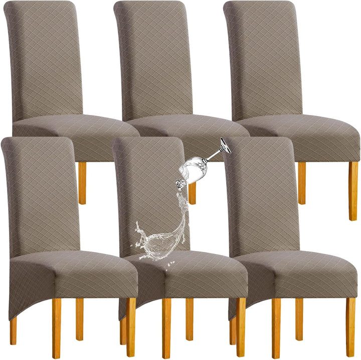 SHENGYIJING 1/2/4/6 PCS Diamond Lattice FStretch wasserdichte XL Stuhlhussen für Esszimmer, Spandex