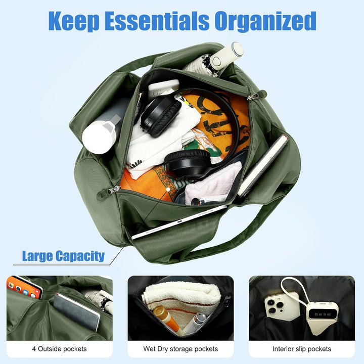Sporttasche für Damen und Herren mit Schuhfach & Nassfach Weekender Reisetasche Freizeit Handtasche