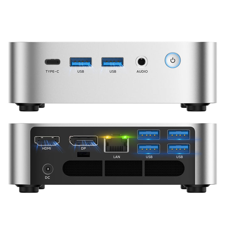 ACEMAGICIAN Mini PC W indows 11 Pro, Alder Lake N100 (bis zu 3,4 GHz), 16GB LPDDR5 512GB SSD Micro D