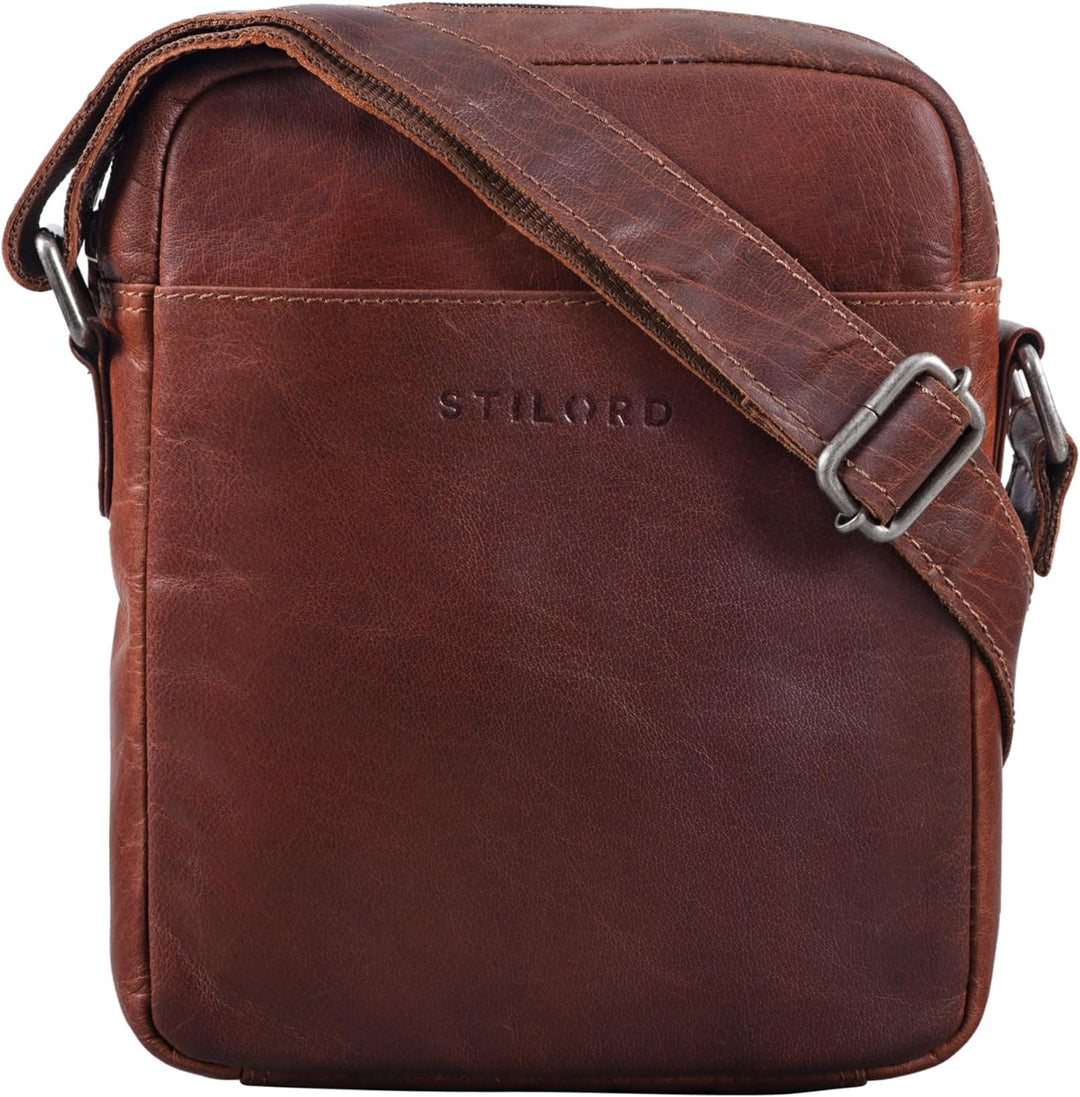 STILORD 'Nils' Vintage Ledertasche Umhängetasche Klein für Herren Damen Tablettasche 9.7 Zoll DIN A5