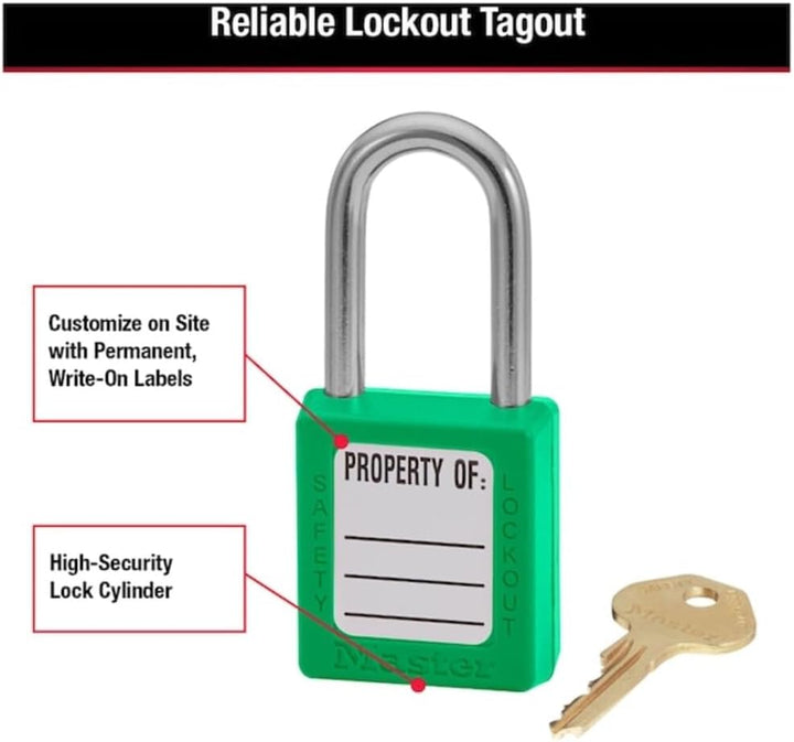 Master Lock ml410grn eingegeben verschiedenen Vorhängeschloss, grün, 1/4" x 1-1/2" 9.4 cm x 5.1 cm x
