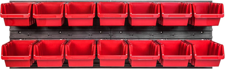 Lagersystem Wandregal 1152 x 390 mm , 14 stck. Box , Stapelboxen Schüttenregal Sichtlagerkästen , Ex