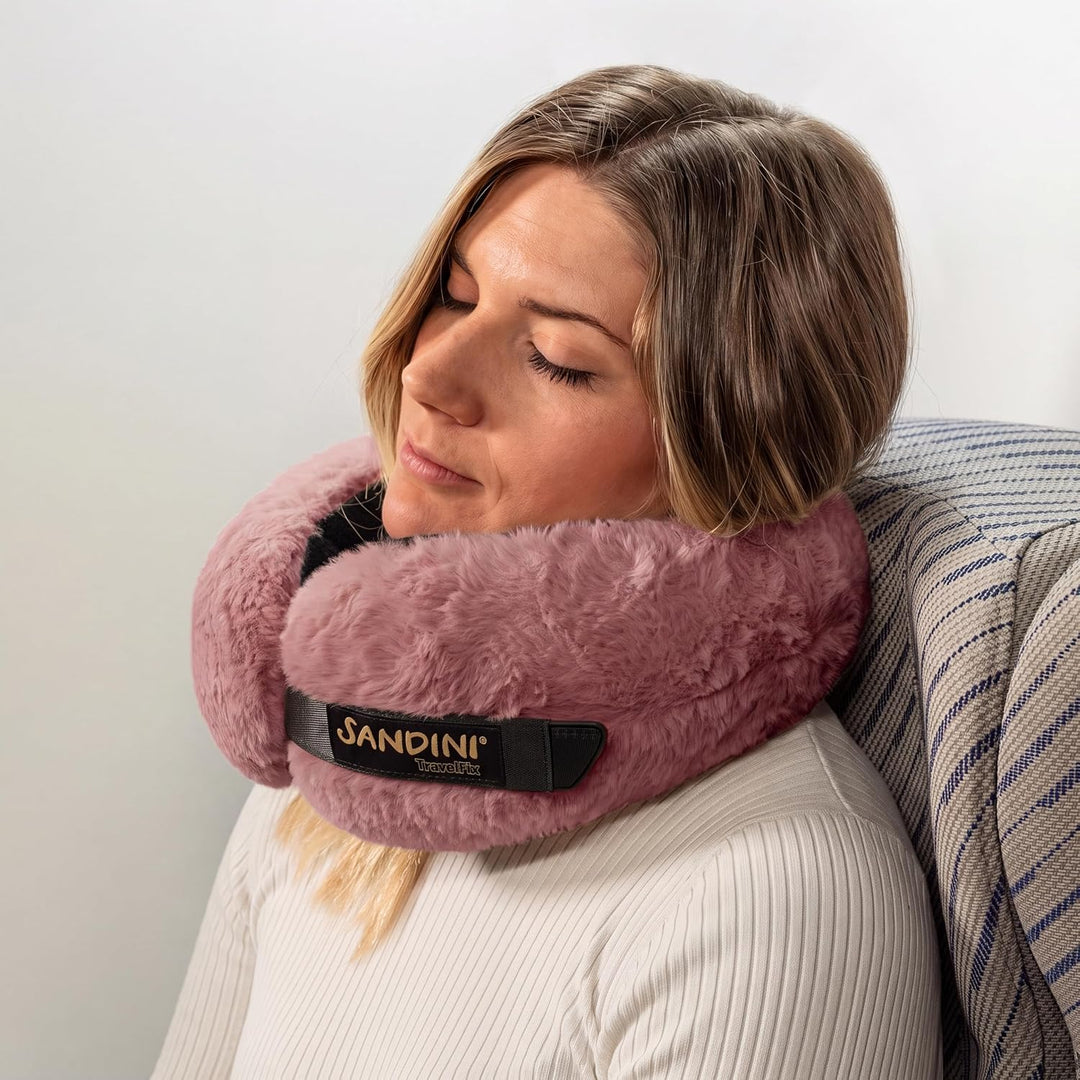 SANDINI TravelFix – Premium Reisekissen/Nackenkissen mit ergonomischer Stützfunktion – Gratis Transp