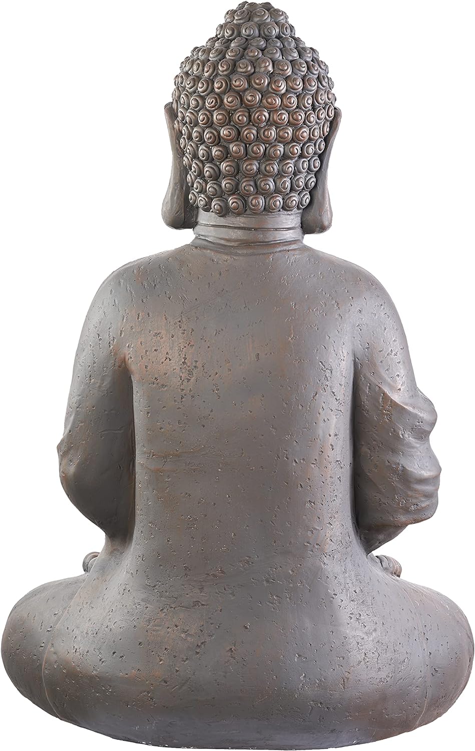 Worldconnection XXXL Grosser Buddha 70 cm Garten Deko Figur Skulptur Feng Shui Steinfigur-Optik