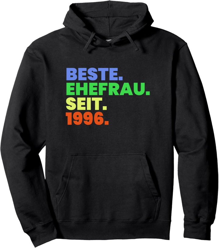Beste Ehefrau seit 1996 Silberhochzeit Hochzeitstag Pullover Hoodie