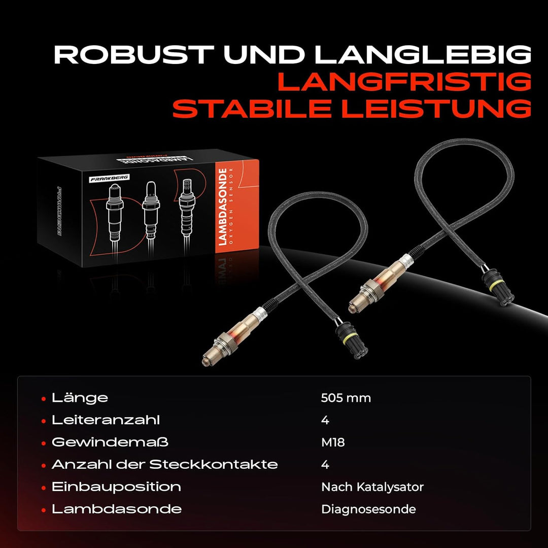 2x Lambdasonde Diagnosesonde nach dem Katalysator für 523 525 530 E60 E61 X5 E70 CLK 240 320 A209 C2