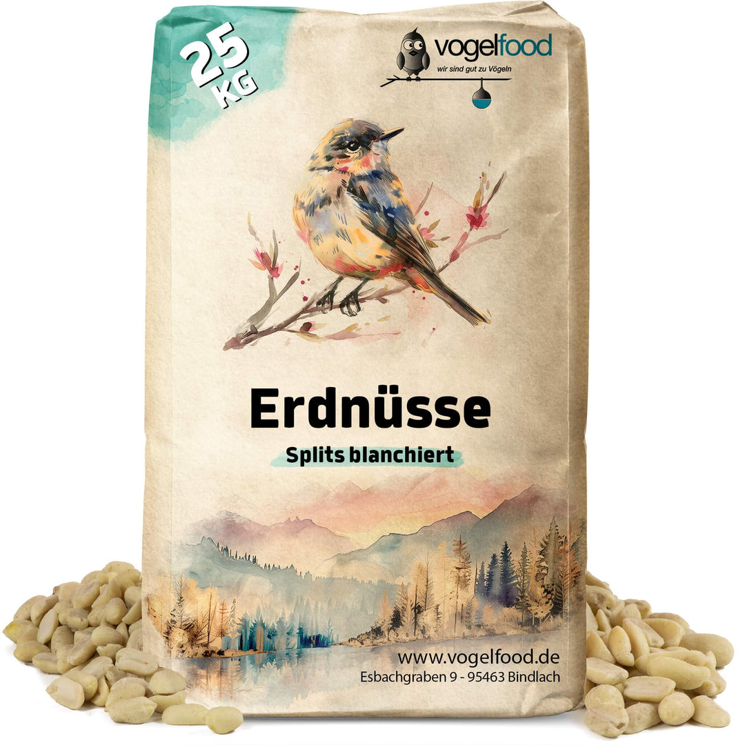 Erdnüsse 25 kg blanchiert ohne Schale halbe und ganze Vogelfutter