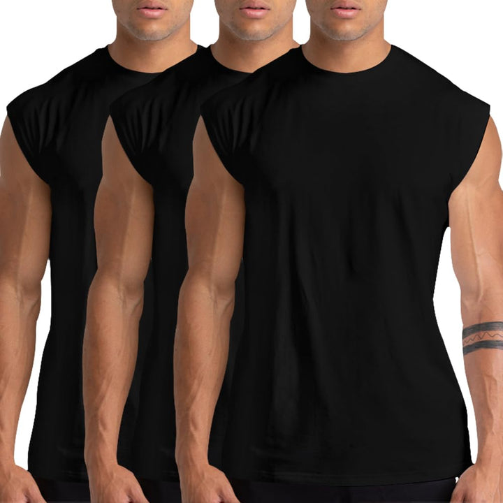 1, 3 or 5er Pack Mens Cotton Gym Tank Tops Workout ärmellose Shirts Athletic Muscle Tank Training Bo