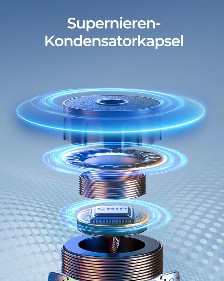 ALPOWL Kabelloses Mikrofon,Handheld-Drahtlosmikrofon-Set,Drahtloses Dual-Mikrofonsystem mit Empfänge
