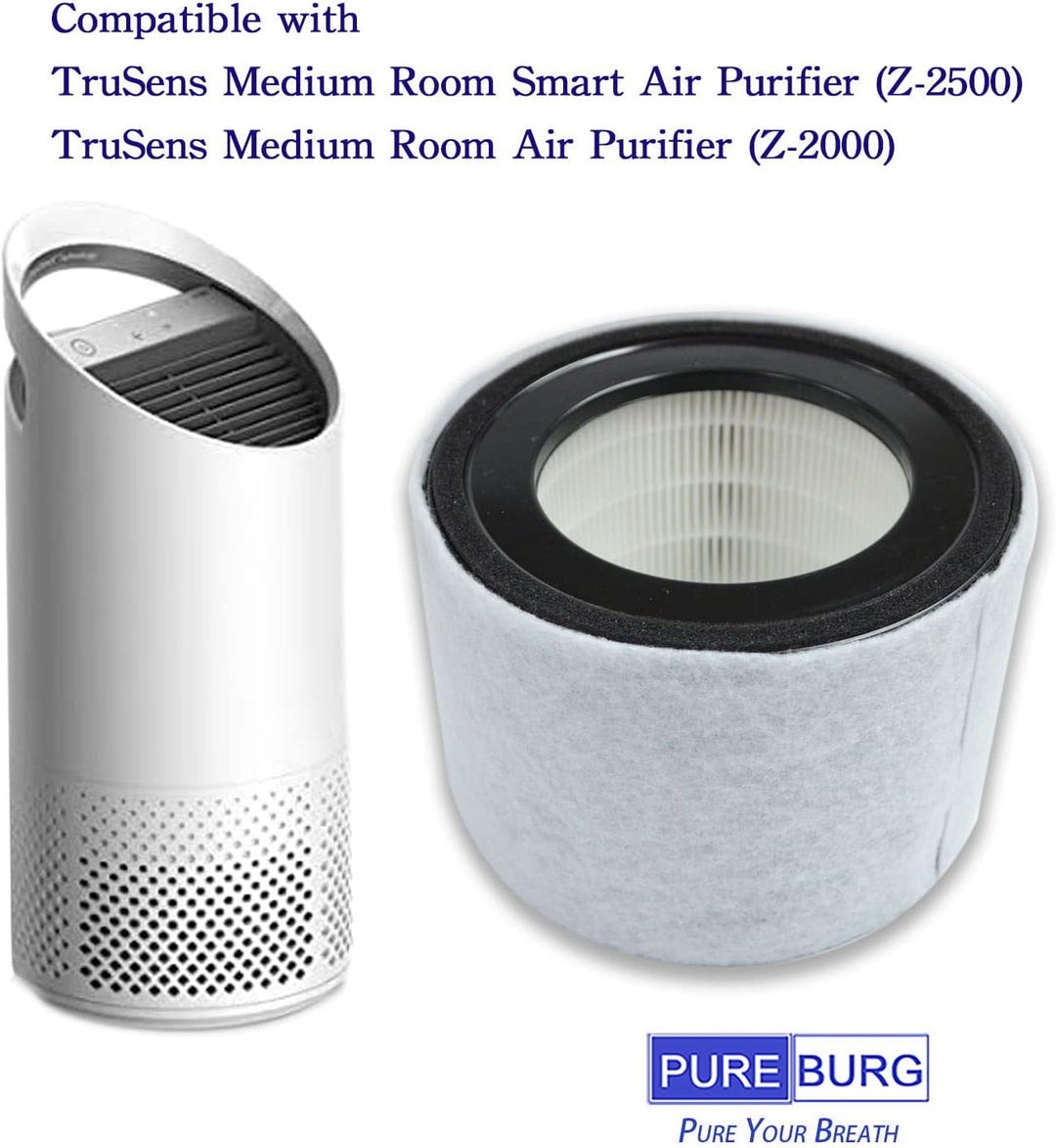 PUREBURG Ersatz-Filter kompatibel mit TruSens Z-2500, Z-2000 Z2000 Luftreiniger, H13 3-stufige Filtr