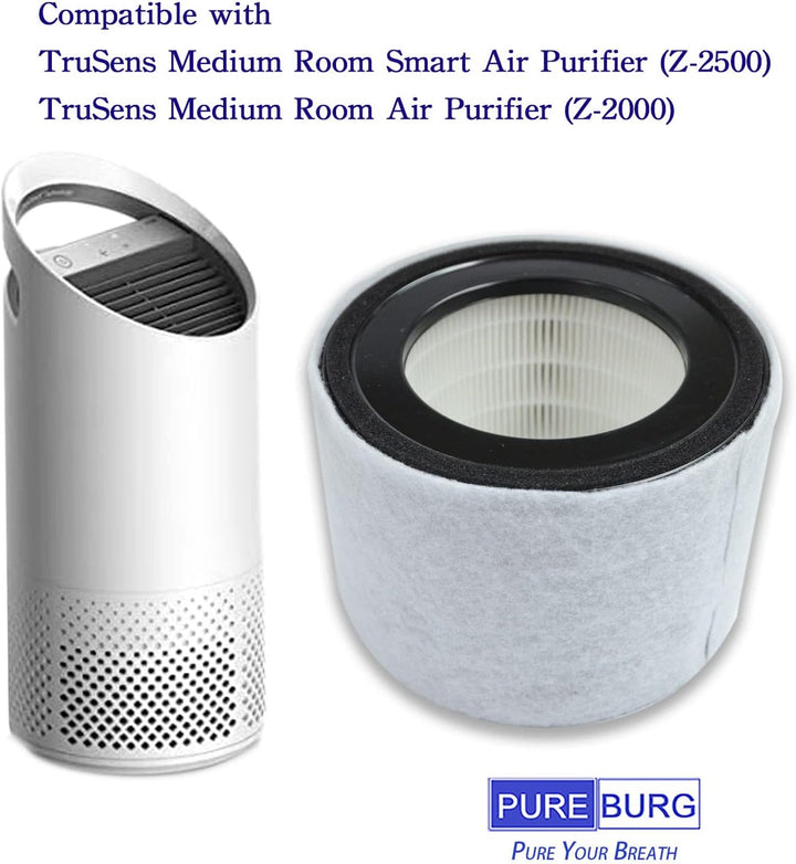 PUREBURG Ersatz-Filter kompatibel mit TruSens Z-2500, Z-2000 Z2000 Luftreiniger, H13 3-stufige Filtr