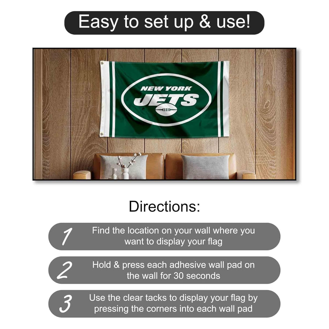 New York Jets Wordmark Banner und Wandteppich